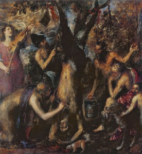 "El castigo de Marsias", Tiziano, 1570.