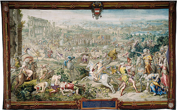 Salida de los turcos de la Goleta. Tapiz de Jodocus de Vos, siglo XVII. KHM-Viena. Fuente: https://commons.wikimedia.org/wiki/File:Jodocus_de_Vos_001.jpg